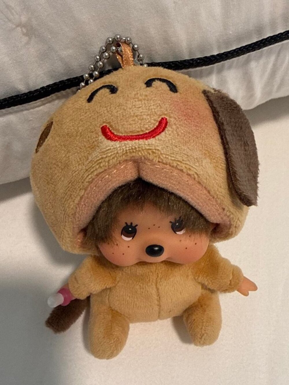 Irasutoya x Monchhichi Big Face SS Dog Keychain